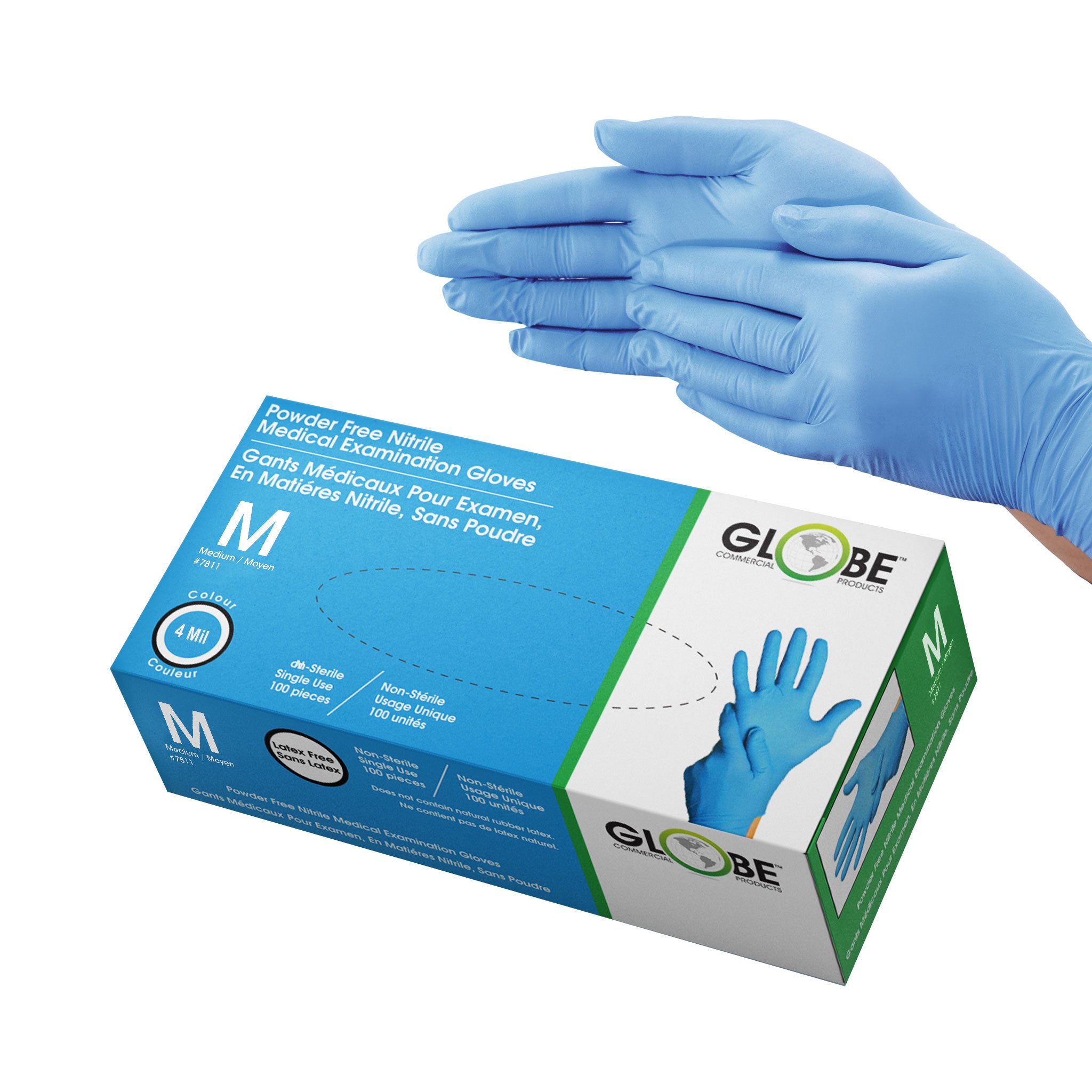 SKY Nitrile Blue Gloves 4mil
